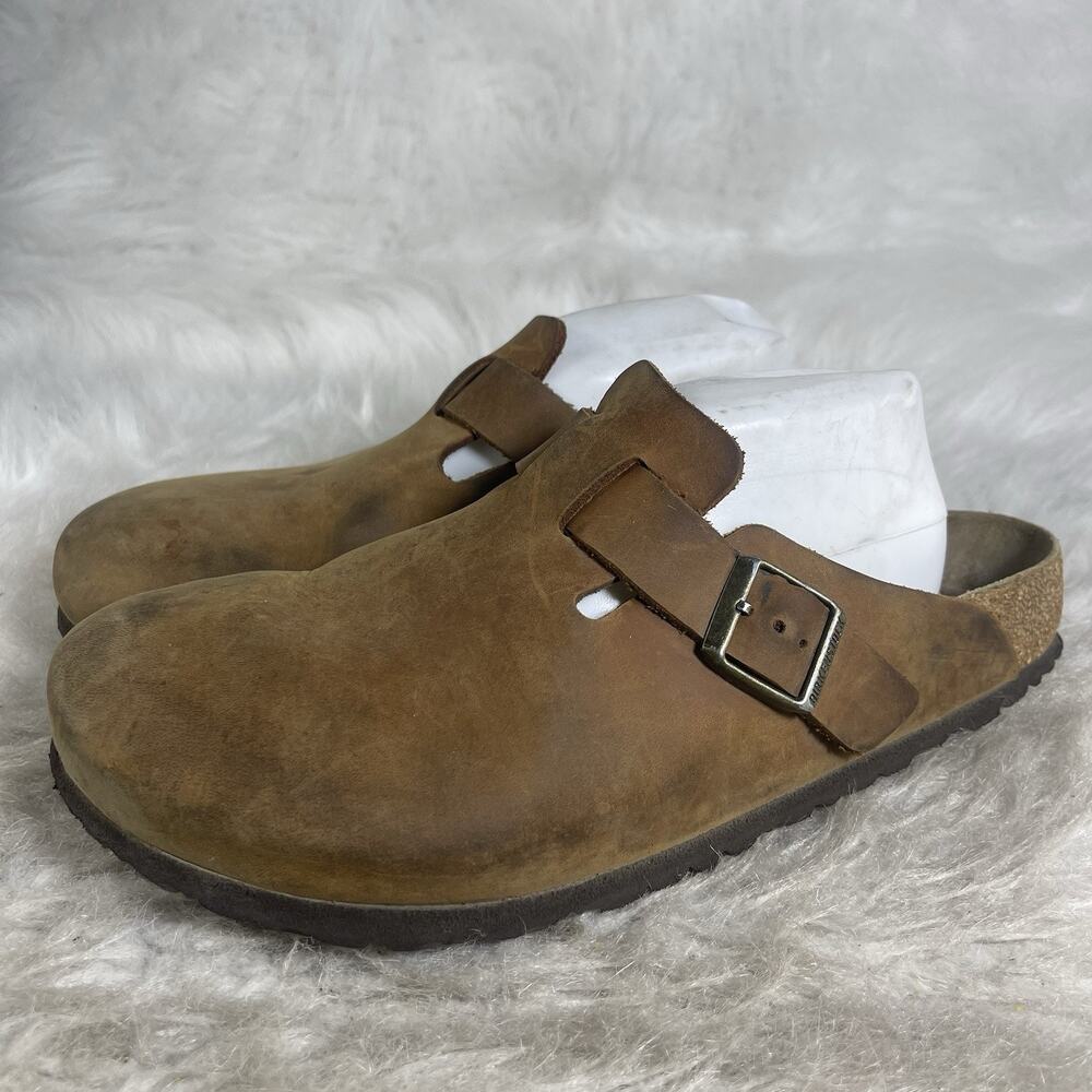 Birkenstock Boston Brown Oiled Leather Clogs EU 43 Men’s US 10